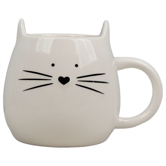 White Novelty Cat Mug - Global Design - Picture 1 of 6